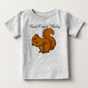 T-shirt Pour Bébé Chemise d'écureuil de bébé de Côte Est