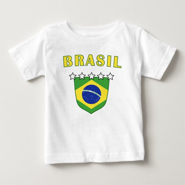 T-shirt Pour Bébé Chemise d'emblème du Brésil (Devant)