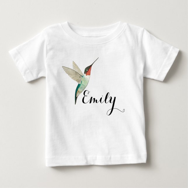 T-shirt Pour Bébé Chemise des colibris (Devant)