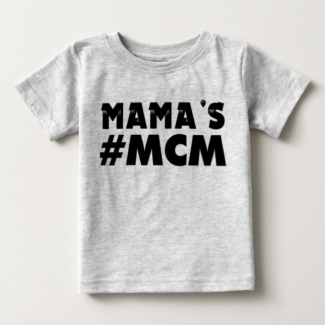 T-shirt Pour Bébé Chemise des garçons #MCM de maman drôle (Devant)