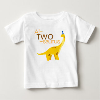 T-shirt Pour Bébé Chemise Dinosaure Al-TWO-saurus deuxième anniversa