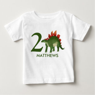 T-shirt Pour Bébé Chemise Dinosaure Personnalisée Anniversaire, 2ème