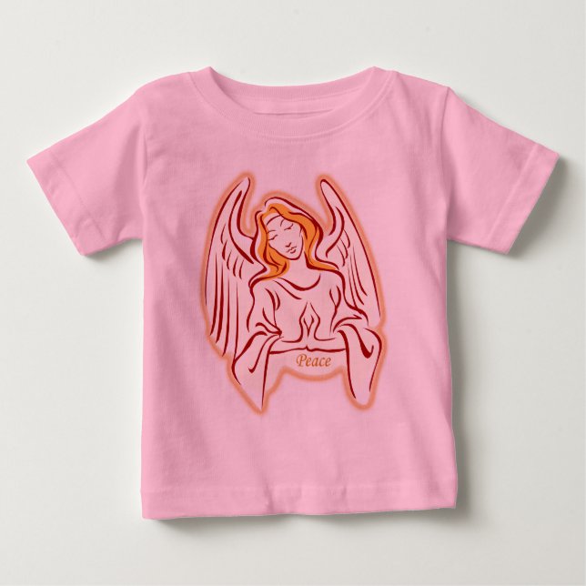 T-shirt Pour Bébé Chemise D'Or Angel De Paix (Devant)