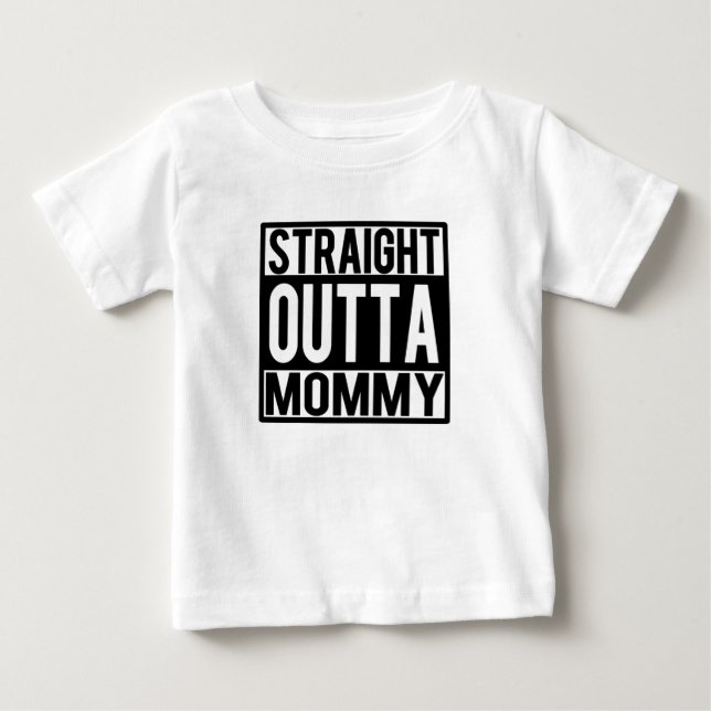 T-shirt Pour Bébé Chemise drôle de bébé de maman droite d'Outta (Devant)