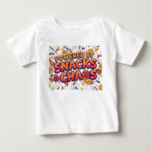 T-shirt Pour Bébé Chemise drôle pour enfants alimentée par des colla