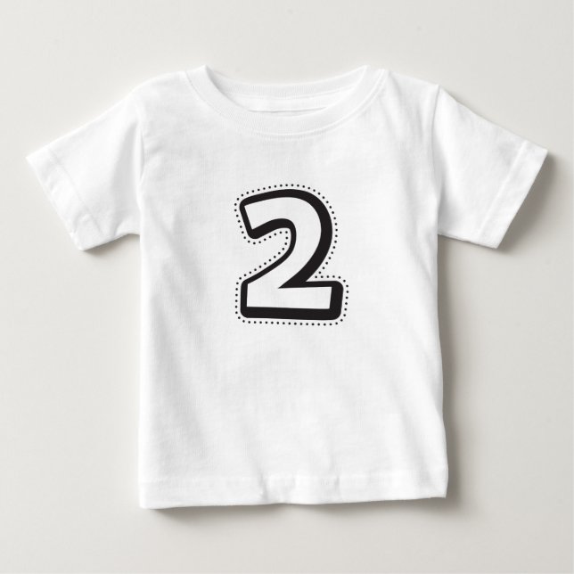 T-shirt Pour Bébé Chemise du deuxième anniversaire, 2e anniversaire (Devant)