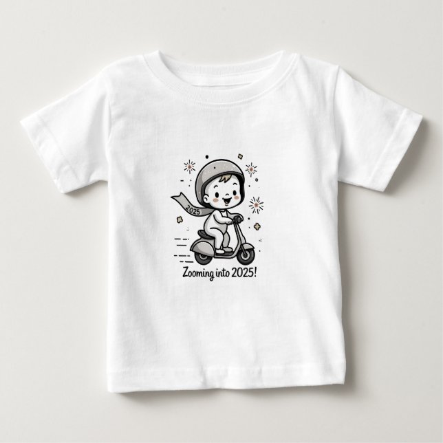 T-shirt Pour Bébé Chemise du Nouvel An 2025 pour enfants (Devant)
