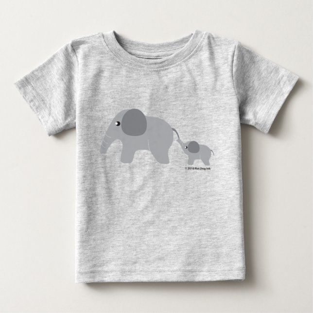 T-shirt Pour Bébé Chemise éléphante (Devant)