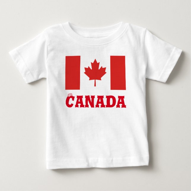 T-shirt Pour Bébé Chemise faite sur commande de jour du Canada (Devant)