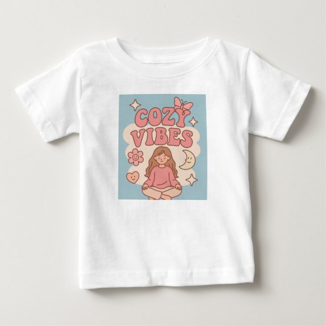 T-shirt Pour Bébé chemise fille ambiance cosy (Devant)