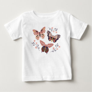 T-shirt Pour Bébé Chemise fille papillon mignonne