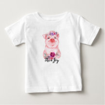 Chemise florale de porc de bébé