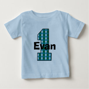 T-shirt Pour Bébé Chemise garçon d'anniversaire Jacquard