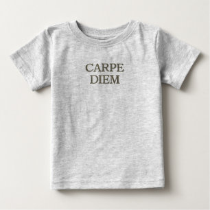 T-shirt Pour Bébé Chemise grise pour bébé Carpe Diem