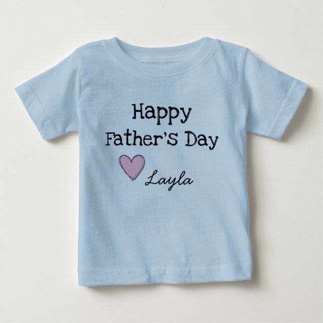 T-shirt Pour Bébé Chemise heureuse de fête des pères (Devant)