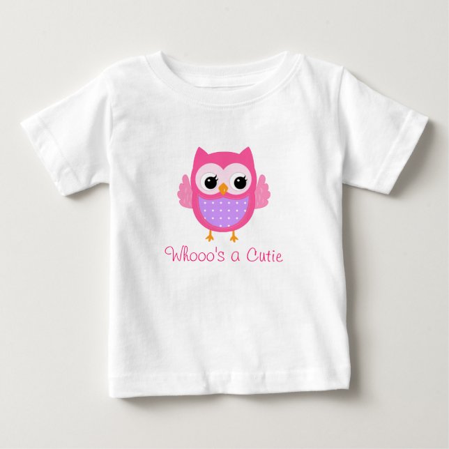T-shirt Pour Bébé Chemise hibou de 6 mois (Devant)