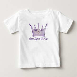 T-shirt Pour Bébé Chemise Il était une fois – Couronne de princesse 