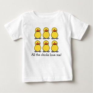 T-shirt Pour Bébé Chemise jaune d'amour de poussins