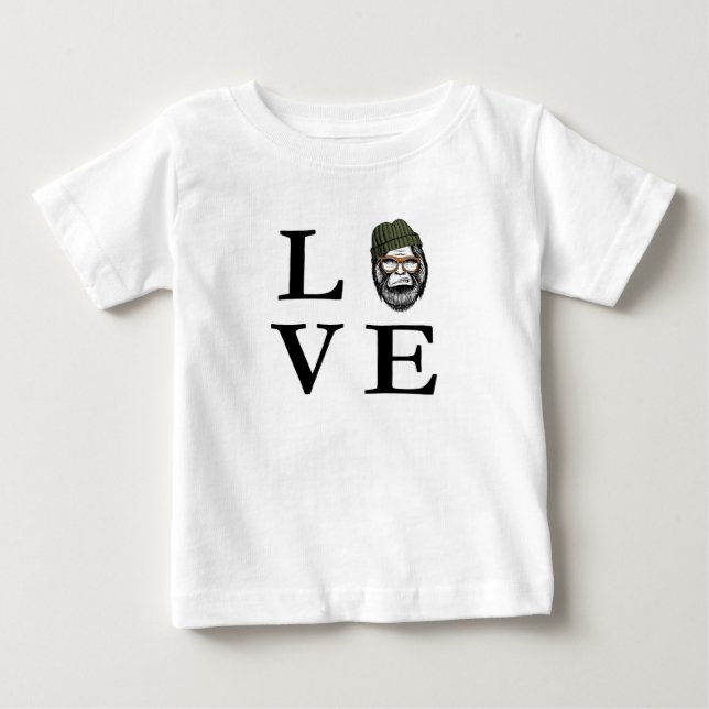 T-shirt Pour Bébé Chemise Kids Love Bigfoot (Devant)