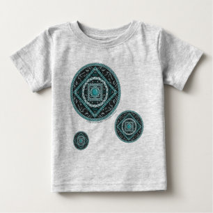 T-shirt Pour Bébé Chemise Lumineuse pour Enfants et Bébés Mandala du