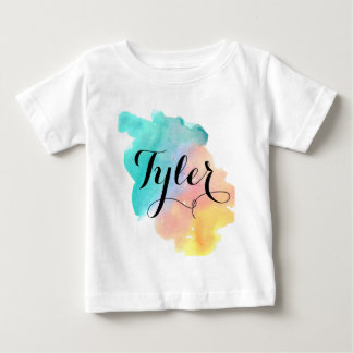 T-shirt Pour Bébé Chemise mignonne de nom de bébé d'aquarelle