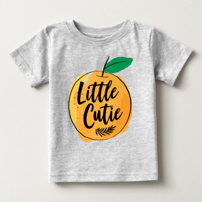 T-shirt Pour Bébé Chemise orange Little Cutie (Devant)