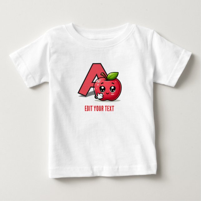 T-shirt Pour Bébé Chemise personnalisable pour bébé (Devant)