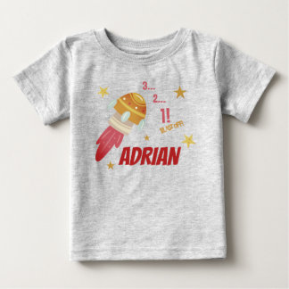 T-shirt Pour Bébé Chemise personnalisable Space Birthday