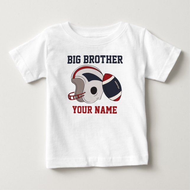 T-shirt Pour Bébé Chemise personnalisée Big Brother Football (Devant)