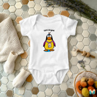 Chemise personnalisée Cool Penguin avec nom et éti