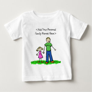T-shirt Pour Bébé Chemise personnalisée d'art père et fille