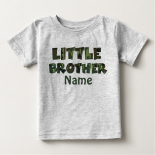 T-shirt Pour Bébé Chemise personnalisée Little Brother Camo