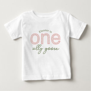 T-shirt Pour Bébé Chemise personnalisée "One Silly Goose"