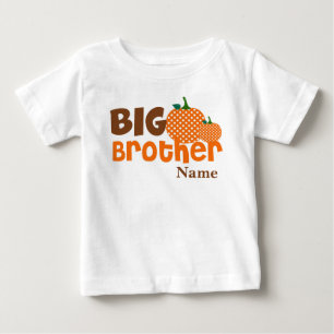 T-shirt Pour Bébé Chemise personnalisée par citrouille de frère