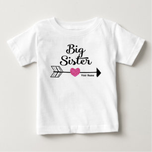 T-shirt Pour Bébé Chemise personnalisée par flèche de rose de grande