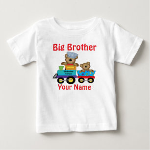 T-shirt Pour Bébé Chemise personnalisée par train d'ours de frère