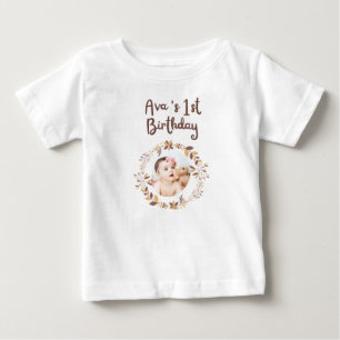 T-shirt Pour Bébé Chemise personnalisée pour le 1er anniversaire N