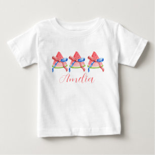 T-shirt Pour Bébé Chemise personnalisée pour tout-petit avec pastèqu