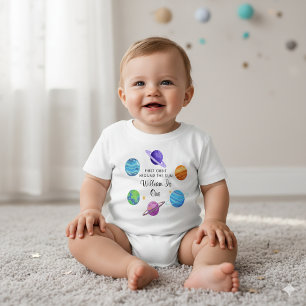 T-shirt Pour Bébé Chemise Premier Tour Autour du Soleil 1er Annivers