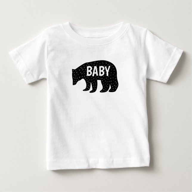T-shirt Pour Bébé Chemise silhouette de l'ours (Devant)