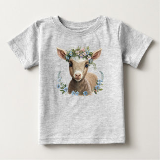 T-shirt Pour Bébé Chemise T-shirt bébé fleur de chèvre