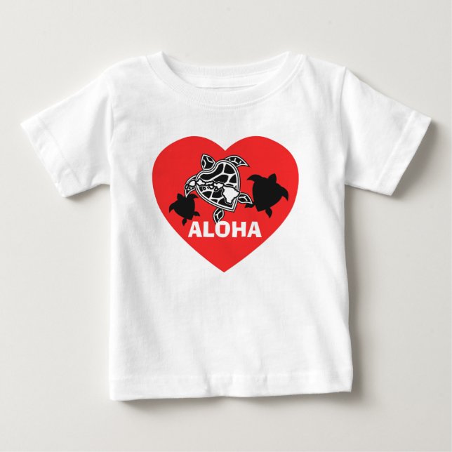 T-shirt Pour Bébé Chemise tortue Hawaii Aloha (Devant)