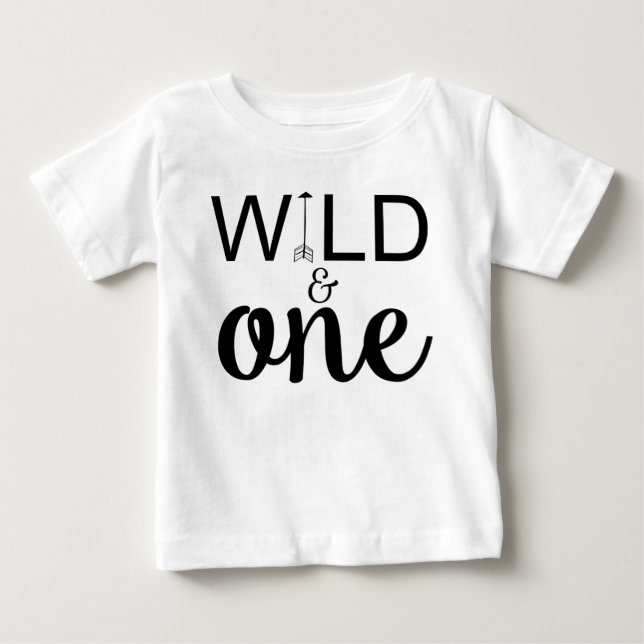 T-shirt Pour Bébé Chemise Wild et une flèche 1er anniversaire (Devant)