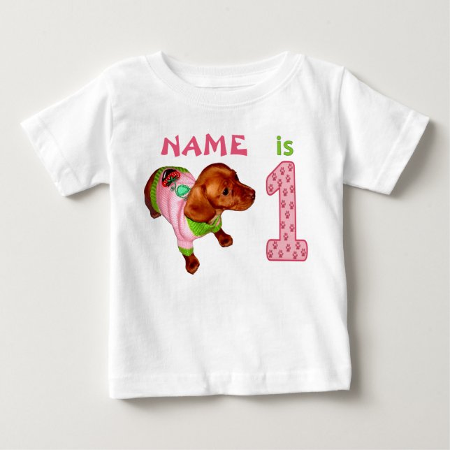 T-shirt Pour Bébé Chemises 1er anniversaire personnalisées pour les  (Devant)