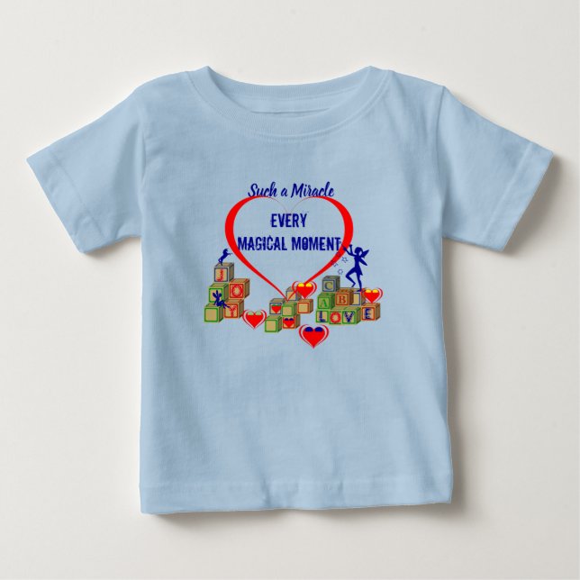 T-shirt Pour Bébé Chemises ABC Blocs -  Miracle Bébé (Devant)