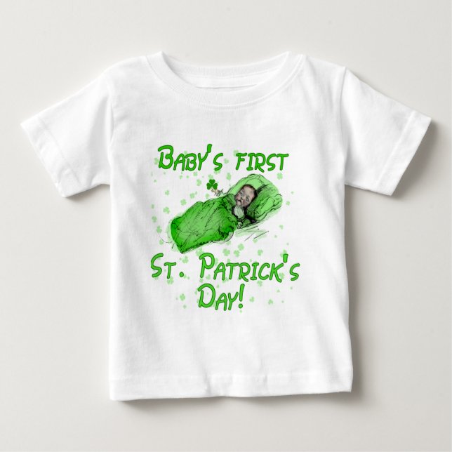 T-shirt Pour Bébé Chemises de la première Saint Patrick pour bébé (Devant)