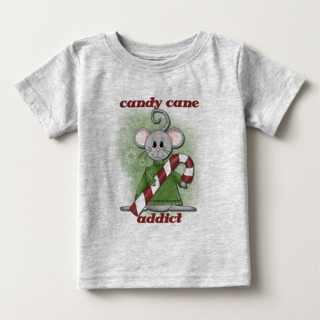 T-shirt Pour Bébé Chemises et cadeaux pour toxicomanes sucres de can (Devant)