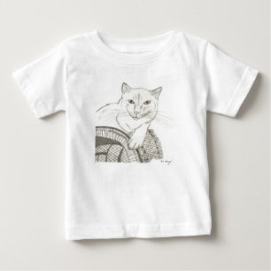 T-shirt Pour Bébé Chemises Portrait Ragdoll de chat