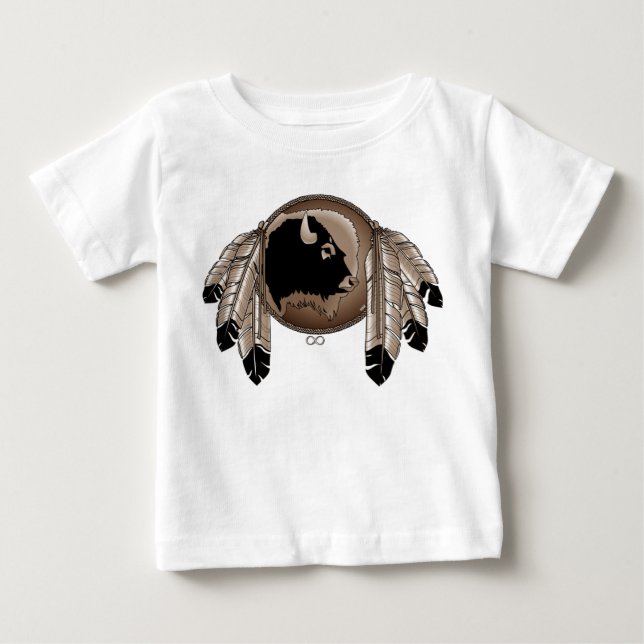 T-shirt Pour Bébé Chemises pour bébés Metis Native Wildlife Art Baby (Devant)