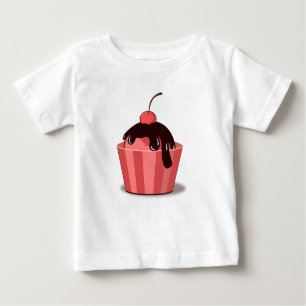 T-shirt Pour Bébé Cherry Fudge Sundae Toddler Ruffle Tee